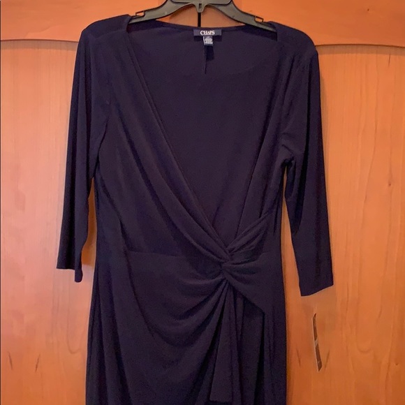 Chaps Draped Dress - Picture 2 of 4